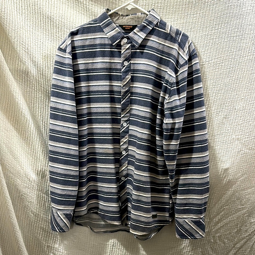 Levi's Blue and White Casual Button Down Shirt with Stripes